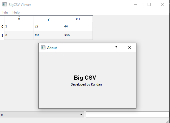 Big CSV Viewer , It can open very large CSV